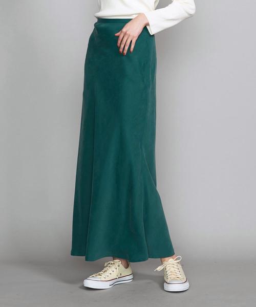 BEAUTY&YOUTH UNITED ARROWS（ビューティーアンドユースユナイテッドアローズ）の「BY∴ ヴィンテージライクキュプラ タイトマキシスカートо（スカート・レディース・ケリー/ダークグレー/ブラウン・SMALL/MEDIUM/LARGE）」の12枚目の写真