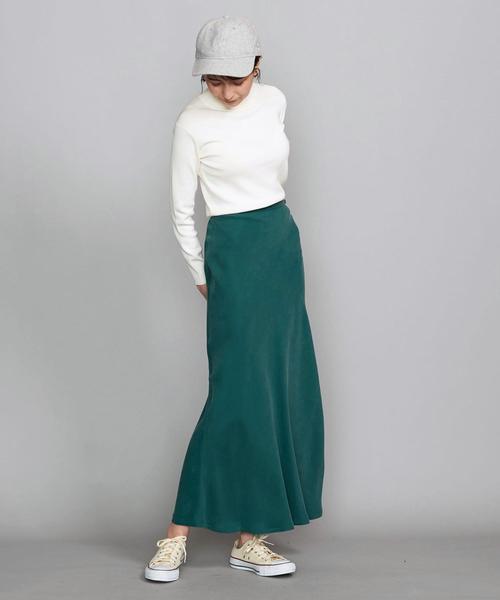 BEAUTY&YOUTH UNITED ARROWS（ビューティーアンドユースユナイテッドアローズ）の「BY∴ ヴィンテージライクキュプラ タイトマキシスカートо（スカート・レディース・ケリー/ダークグレー/ブラウン・SMALL/MEDIUM/LARGE）」の11枚目の写真