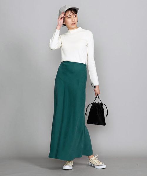 BEAUTY&YOUTH UNITED ARROWS（ビューティーアンドユースユナイテッドアローズ）の「BY∴ ヴィンテージライクキュプラ タイトマキシスカートо（スカート・レディース・ケリー/ダークグレー/ブラウン・SMALL/MEDIUM/LARGE）」の10枚目の写真