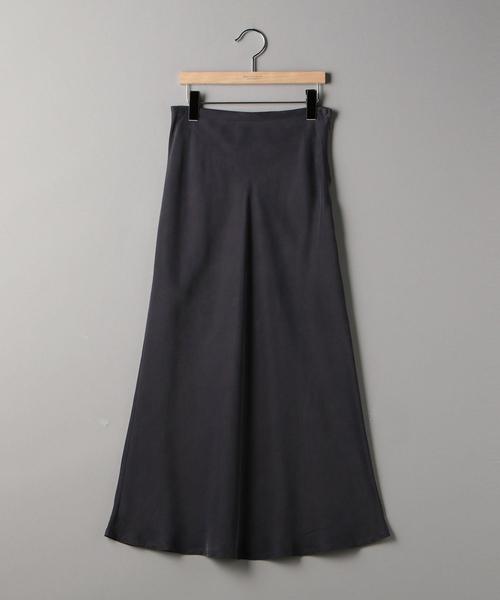 BEAUTY&YOUTH UNITED ARROWS（ビューティーアンドユースユナイテッドアローズ）の「BY∴ ヴィンテージライクキュプラ タイトマキシスカートо（スカート・レディース・ケリー/ダークグレー/ブラウン・SMALL/MEDIUM/LARGE）」の5枚目の写真