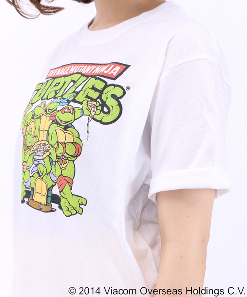 WEGO（ウィゴー）の「WEGO/オリジナルTシャツ(タートルズ)（Tシャツ/カットソー・レディース・ホワイト/ブラック・FREE）」の3枚目の写真