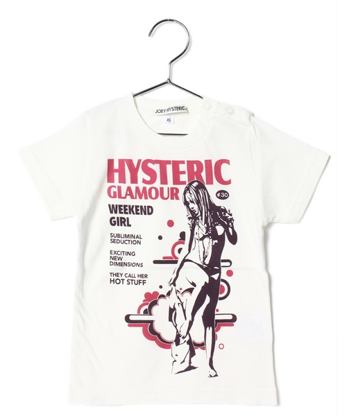 JOEY HYSTERIC(ジョーイヒステリック)の「WEEKEND GIRL pt T-SH(Tシャツ/カットソー・キッズ・キナリ/ブラック・SMALL/X-SMALL/MEDIUM)」の1枚目の写真