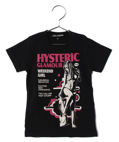 JOEY HYSTERIC(ジョーイヒステリック)の「WEEKEND GIRL pt T-SH(Tシャツ/カットソー・キッズ・キナリ/ブラック・SMALL/X-SMALL/MEDIUM)」の2枚目の写真