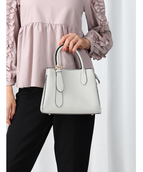citynwoman ナローベルトハンドルバッグ・p714620 アイボリー ワンサイドベルトハンドルハンドバッグ（ハンドバッグ）｜Edit Sheen