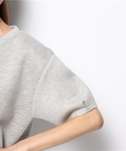 WEGO（ウィゴー）の「WEGO/ボンディング5分袖スウェット（スウェット・レディース・杢グレー/ネイビー・FREE）」の9枚目の写真