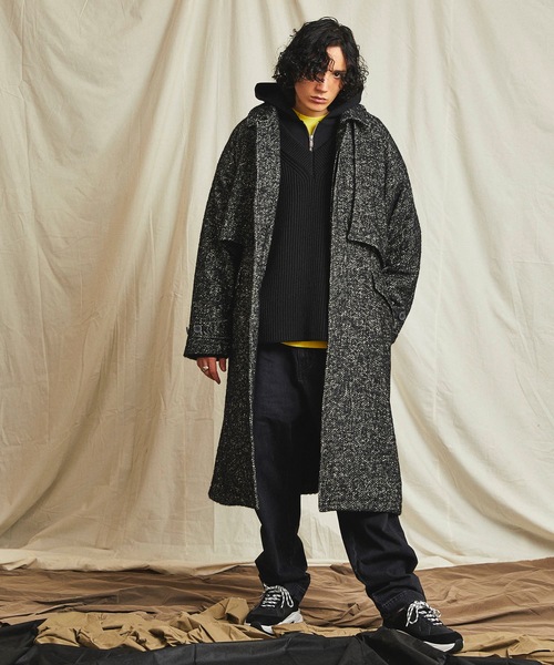 MAISON SPECIAL（メゾンスペシャル）の「ヘビーニットオーバーサイズVネックプルオーバー 【MAISON SPECIAL/メゾンスペシャル】（ニット/セーター・メンズ・ブラック/パープル/ブラウン・FREE）」の16枚目の写真