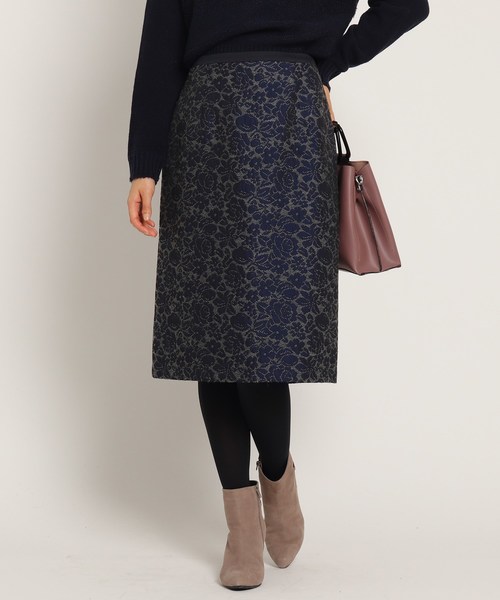 セール スカート スカート Reflect リフレクト のファッション ジャカードフラワータイトスカート スカート 通販 バッグ
