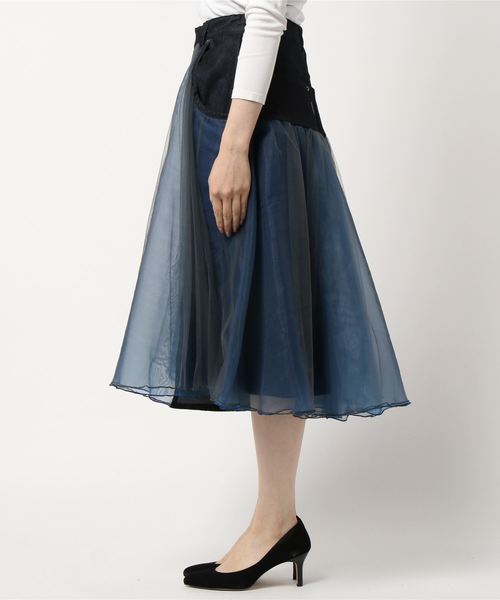 FRAPBOIS（フラボア）の「ブギーパンツ（デニムパンツ・レディース・ブラック/ネイビー・1/0）」の11枚目の写真