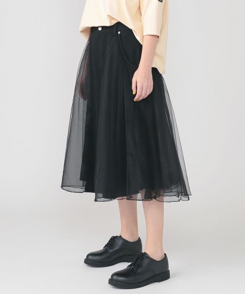 FRAPBOIS（フラボア）の「ブギーパンツ（デニムパンツ・レディース・ブラック/ネイビー・1/0）」の3枚目の写真