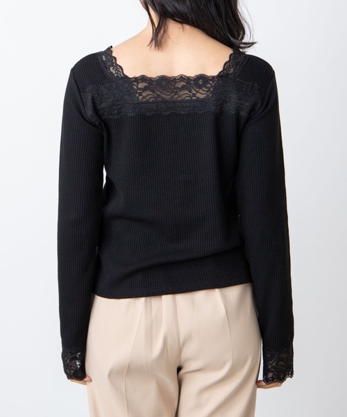 WEGO（ウィゴー）の「WEGO/2wayレースロンT（Tシャツ/カットソー・レディース・ベージュ/ブラック/ホワイト/ホワイト系その他/ブラック系その他・FREE）」の21枚目の写真