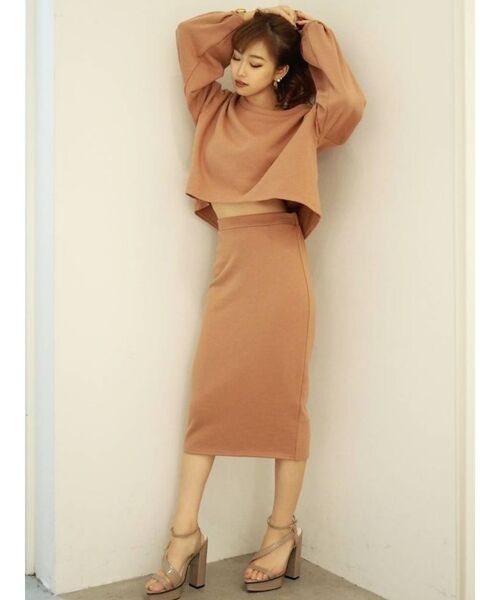 RESEXXY（リゼクシー）の「裏毛オーバートップス（Tシャツ/カットソー・レディース・ブラック/ピンク/アイボリー・FREE）」の7枚目の写真