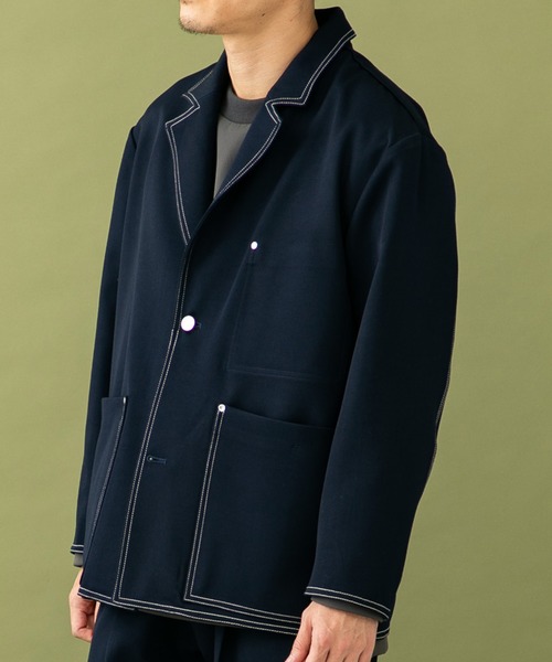 UNITED TOKYO（ユナイテッドトウキョウ）の「ダブルクロス ＢＯＸ ジャケット/セットアップ（テーラードジャケット・メンズ・ネイビー・1/2/3）」の3枚目の写真