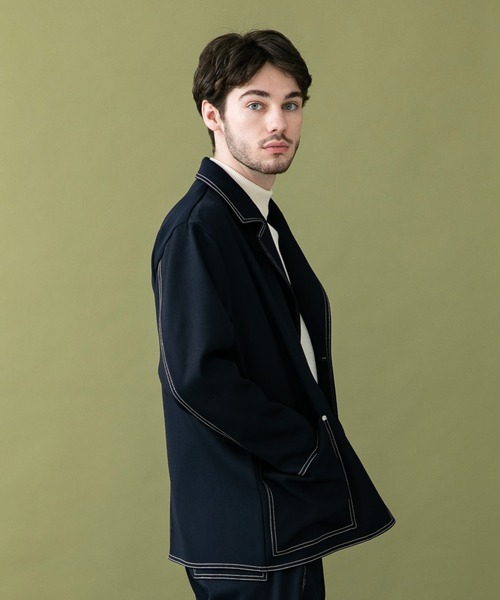 UNITED TOKYO（ユナイテッドトウキョウ）の「ダブルクロス ＢＯＸ ジャケット/セットアップ（テーラードジャケット・メンズ・ネイビー・1/2/3）」の7枚目の写真