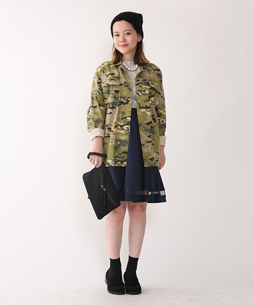 mystic（ミスティック）の「ミリタリーシャツ（シャツ/ブラウス・レディース・オリーブ/カーキ・ﾌﾘ-）」の13枚目の写真