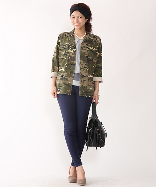 mystic（ミスティック）の「ミリタリーシャツ（シャツ/ブラウス・レディース・オリーブ/カーキ・ﾌﾘ-）」の14枚目の写真