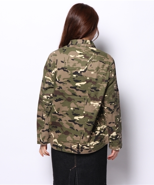 mystic（ミスティック）の「ミリタリーシャツ（シャツ/ブラウス・レディース・オリーブ/カーキ・ﾌﾘ-）」の5枚目の写真