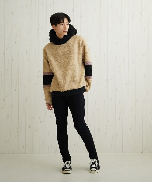 B.I.D.(ビーアイディー)の「《ISLAND PEAK》ボアBIGプルパーカー(パーカー・レディース・マルチ/ホワイト/カーキ/ダークグリーン/キャメル/ベージュ系その他/ブラック/ライトパープル/ベージュ・X-LARGE/MEDIUM/LARGE)」の20枚目の写真