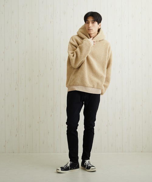 B.I.D.(ビーアイディー)の「《ISLAND PEAK》ボアBIGプルパーカー(パーカー・レディース・マルチ/ホワイト/カーキ/ダークグリーン/キャメル/ベージュ系その他/ブラック/ライトパープル/ベージュ・X-LARGE/MEDIUM/LARGE)」の22枚目の写真