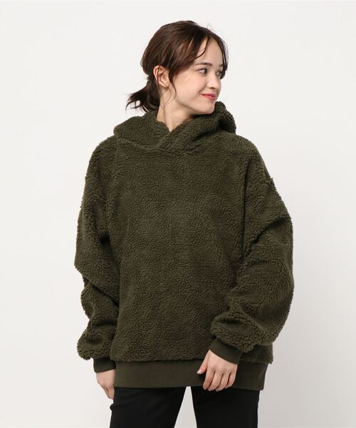 B.I.D.(ビーアイディー)の「《ISLAND PEAK》ボアBIGプルパーカー(パーカー・レディース・マルチ/ホワイト/カーキ/ダークグリーン/キャメル/ベージュ系その他/ブラック/ライトパープル/ベージュ・X-LARGE/MEDIUM/LARGE)」の13枚目の写真