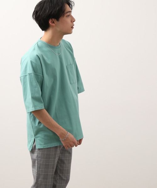 JUNRED（ジュンレッド）の「USAコットンビッグT（Tシャツ/カットソー・メンズ・ホワイト/ダークブラウン/ベージュ/ライトグリーン・LL/M/L）」の20枚目の写真