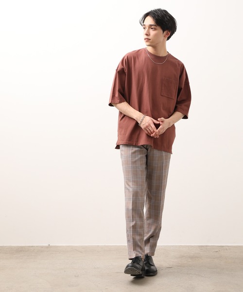 JUNRED（ジュンレッド）の「USAコットンビッグT（Tシャツ/カットソー・メンズ・ホワイト/ダークブラウン/ベージュ/ライトグリーン・LL/M/L）」の18枚目の写真