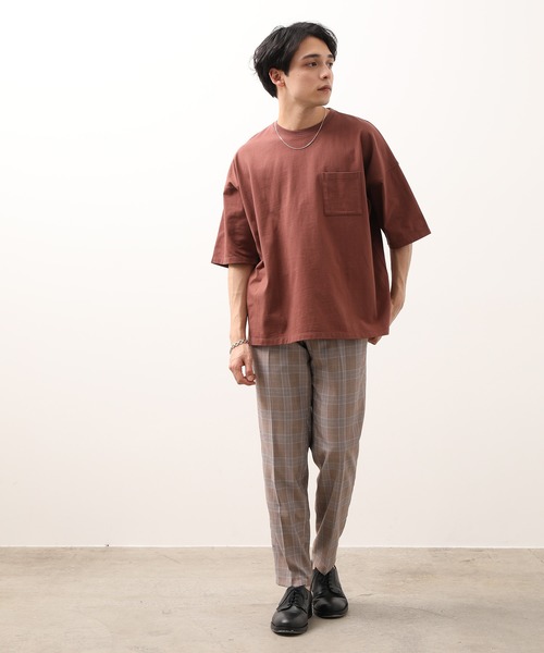 JUNRED（ジュンレッド）の「USAコットンビッグT（Tシャツ/カットソー・メンズ・ホワイト/ダークブラウン/ベージュ/ライトグリーン・LL/M/L）」の10枚目の写真