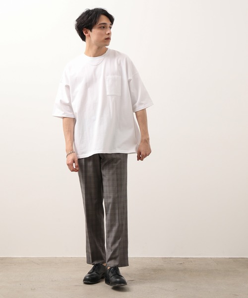 JUNRED（ジュンレッド）の「USAコットンビッグT（Tシャツ/カットソー・メンズ・ホワイト/ダークブラウン/ベージュ/ライトグリーン・LL/M/L）」の8枚目の写真