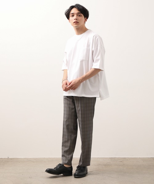 JUNRED（ジュンレッド）の「USAコットンビッグT（Tシャツ/カットソー・メンズ・ホワイト/ダークブラウン/ベージュ/ライトグリーン・LL/M/L）」の6枚目の写真