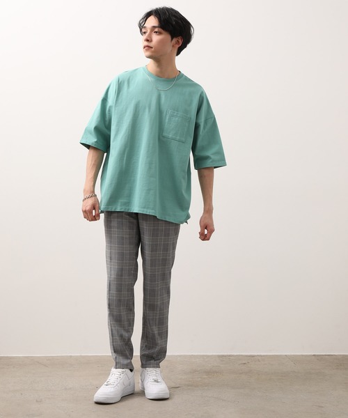 JUNRED（ジュンレッド）の「USAコットンビッグT（Tシャツ/カットソー・メンズ・ホワイト/ダークブラウン/ベージュ/ライトグリーン・LL/M/L）」の19枚目の写真