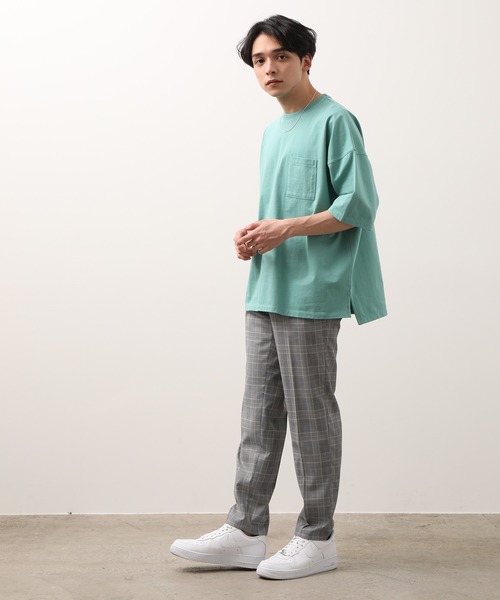 JUNRED（ジュンレッド）の「USAコットンビッグT（Tシャツ/カットソー・メンズ・ホワイト/ダークブラウン/ベージュ/ライトグリーン・LL/M/L）」の21枚目の写真