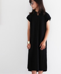 classicalelf | キッズ ランダムリブ フレンチ無地コットンロング丈ワンピース（半袖）(ワンピース)