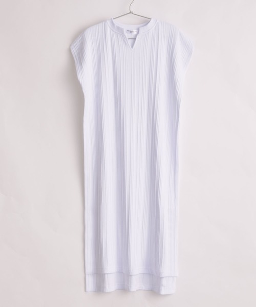 classicalelf(クラシカルエルフ)の「キッズ ランダムリブ フレンチ無地コットンロング丈ワンピース(半袖)(ワンピース・キッズ・ホワイト/ベージュ/ブラック・140/150/130)」の9枚目の写真