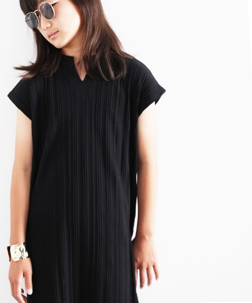 classicalelf(クラシカルエルフ)の「キッズ ランダムリブ フレンチ無地コットンロング丈ワンピース(半袖)(ワンピース・キッズ・ホワイト/ベージュ/ブラック・140/150/130)」の12枚目の写真