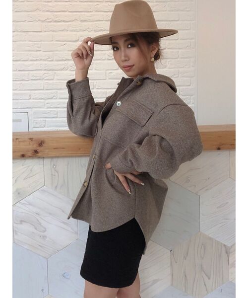 RESEXXY（リゼクシー）の「ヘリンボーンCPOジャケット（その他アウター・レディース・ベージュ/グレー・FREE）」の3枚目の写真