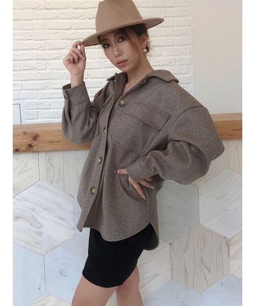 RESEXXY（リゼクシー）の「ヘリンボーンCPOジャケット（その他アウター・レディース・ベージュ/グレー・FREE）」の6枚目の写真