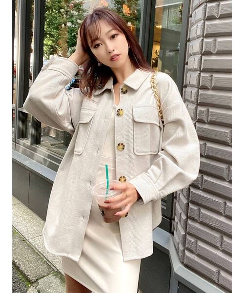 RESEXXY（リゼクシー）の「ヘリンボーンCPOジャケット（その他アウター・レディース・ベージュ/グレー・FREE）」の11枚目の写真