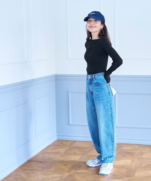 coca(coca)(コカ)の「\\新色登場//軽量ボートネックリブニット(ニット/セーター・レディース・ブラック/ベージュ/アイボリー/グレー系その他/レッド/ネイビー/グレー/ピンク/グリーン/グレイッシュベージュ・ONE SIZE/S/M/L)」の16枚目の写真