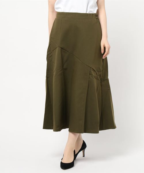 KOBE LETTUCE（コウベレタス）の「アシンメトリー切り替えマーメイドスカート（スカート・レディース・ブラック/カーキ/ブラウン系その他/イエロー・FREE）」の13枚目の写真