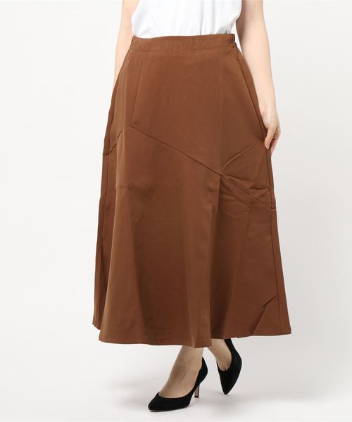 KOBE LETTUCE（コウベレタス）の「アシンメトリー切り替えマーメイドスカート（スカート・レディース・ブラック/カーキ/ブラウン系その他/イエロー・FREE）」の14枚目の写真