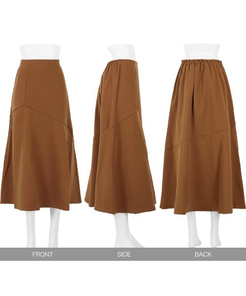 KOBE LETTUCE（コウベレタス）の「アシンメトリー切り替えマーメイドスカート（スカート・レディース・ブラック/カーキ/ブラウン系その他/イエロー・FREE）」の12枚目の写真