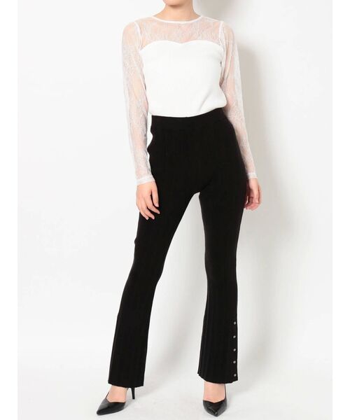 RESEXXY（リゼクシー）の「スリットリブニットパンツ（その他パンツ・レディース・ブラック/ベージュ/モカ・FREE）」の12枚目の写真