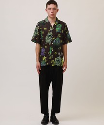 【レア！】NIPOALOHA ニポアロハ　アロハシャツ　怪獣　モンスター L 大幅値下げ！】ニポアロハ アロハシャツ 総柄 和柄 怪獣