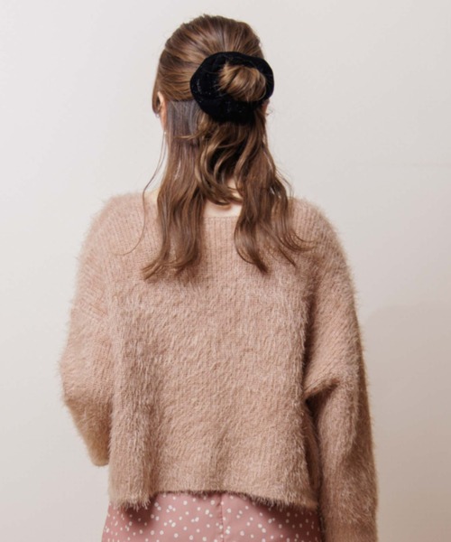 flower（フラワー）の「シャイニーベルベットシュシュ（シュシュ・レディース・ブラック/グレー・FREE）」の10枚目の写真