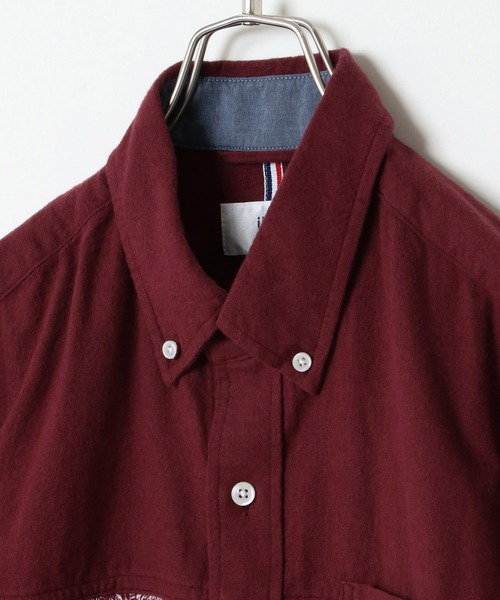 ikka(イッカ)の「ネルニット切り替えシャツ(シャツ/ブラウス・メンズ・ワイン/ネイビー/ブラウン・S/M/L/XL)」の11枚目の写真