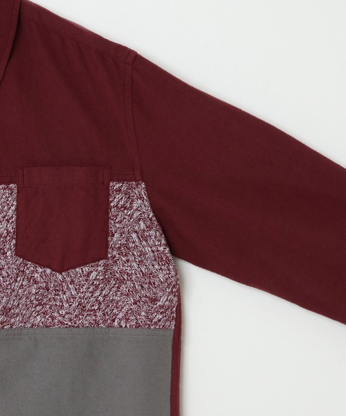 ikka(イッカ)の「ネルニット切り替えシャツ(シャツ/ブラウス・メンズ・ワイン/ネイビー/ブラウン・S/M/L/XL)」の15枚目の写真