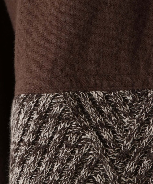 ikka(イッカ)の「ネルニット切り替えシャツ(シャツ/ブラウス・メンズ・ワイン/ネイビー/ブラウン・S/M/L/XL)」の12枚目の写真