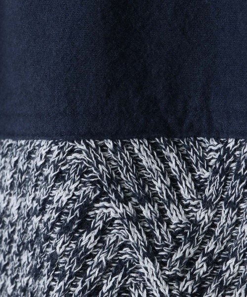 ikka(イッカ)の「ネルニット切り替えシャツ(シャツ/ブラウス・メンズ・ワイン/ネイビー/ブラウン・S/M/L/XL)」の14枚目の写真