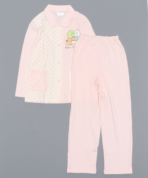 セール すみっコぐらし 綿100 シャツパジャマ ドット柄 ルームウェア パジャマ Ruggedworks ラゲッドワークス のファッション通販 Zozotown