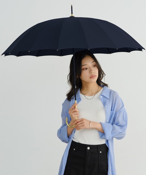 Wpc.(ダブリュピーシー)の「★16本骨ソリッド 長傘 雨傘 Wpc.(長傘・レディース・ベージュ/ネイビー/ピンク/グリーン/ブラウン/パープル/ボルドー/ミント/ブルーグレー/レッド/カーキ/イエロー/グレー/ブルー/ブラウン系その他・FREE)」の21枚目の写真