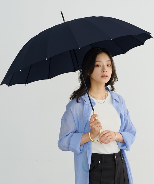 Wpc.(ダブリュピーシー)の「★16本骨ソリッド 長傘 雨傘 Wpc.(長傘・レディース・ベージュ/ネイビー/ピンク/グリーン/ブラウン/パープル/ボルドー/ミント/ブルーグレー/レッド/カーキ/イエロー/グレー/ブルー/ブラウン系その他・FREE)」の22枚目の写真